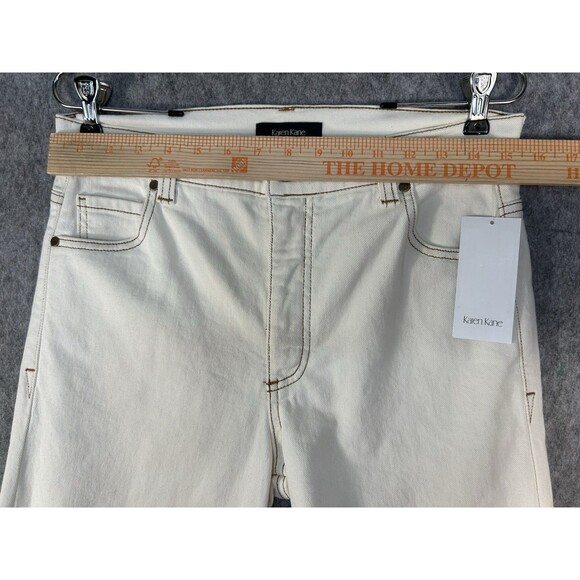 Karen Kane Super Bloom Cropped Women's Jeans Natural Almond Size 8 - Picture 9 of 10